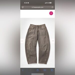 Free People Barrel Jeans